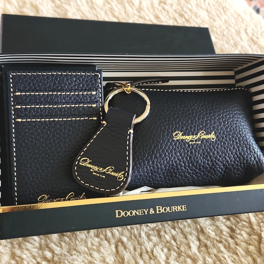 Cute NWT IOB Dooney & Bourke Midnight Blue 3 Piece Gift Set 💙🖤🎁 - Picture 2 of 16